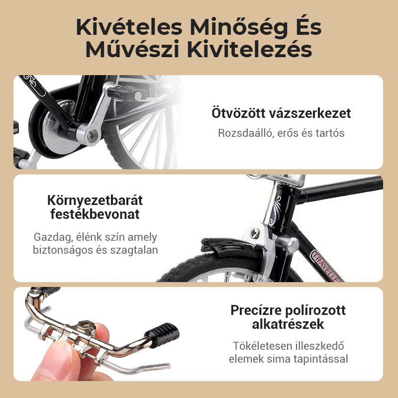 🚴 1:10 Szimulációs Mini DIY Retro Kerékpár Modell Dísz 🎁