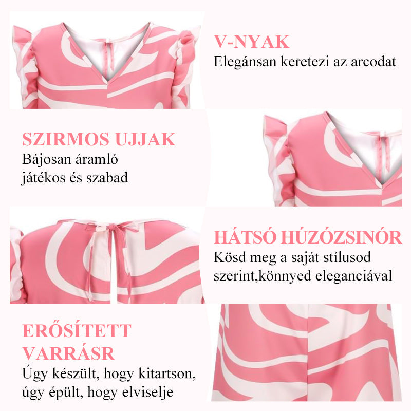 🔥👗Nyomtatott széles szárú kezeslábas
