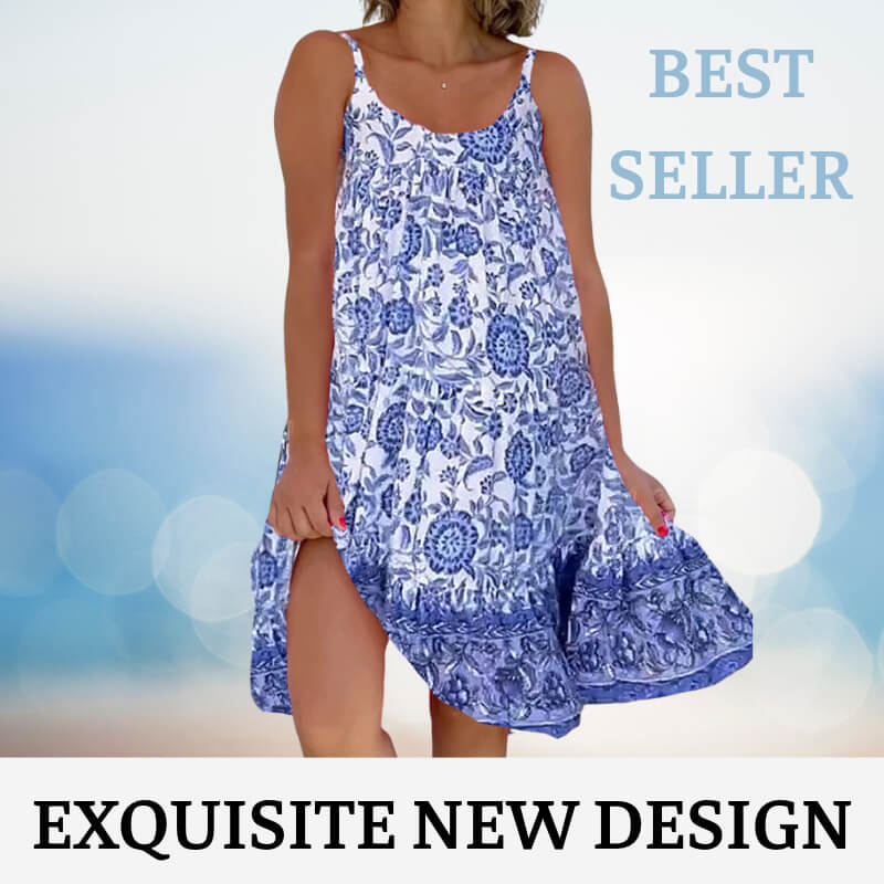 🔥👗Virágos nyomtatott camisole ruha🌸