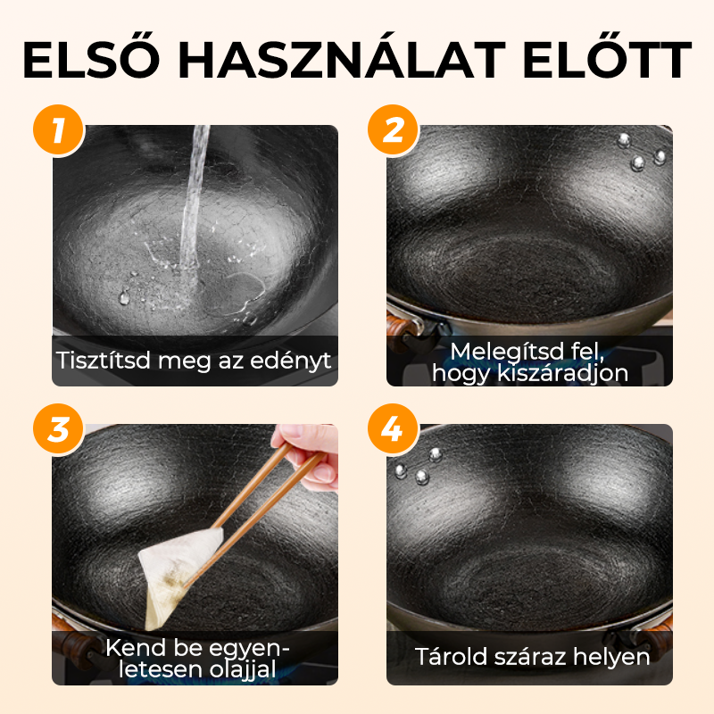 🔥🍲Bevonat nélküli vastag vasedény