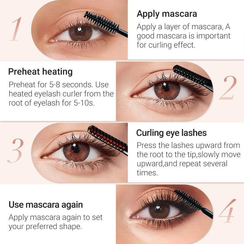 🔥2025 Forró eladás🔥Fűtött szempillagöndörítő újratölthető akkumulátorral a gyors szempillagöndörítéshez