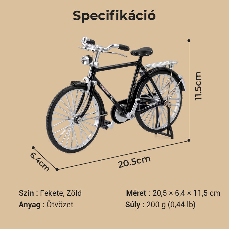 🚴 1:10 Szimulációs Mini DIY Retro Kerékpár Modell Dísz 🎁