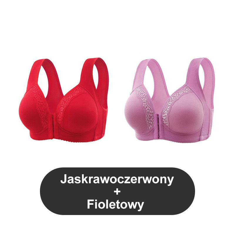 🔥🩲 Vásárlás 1 kap 1 ingyen - 2 db 🎁 Légáteresztő - Plus size melltartó, elöl nem acél karikákkal rögzítve