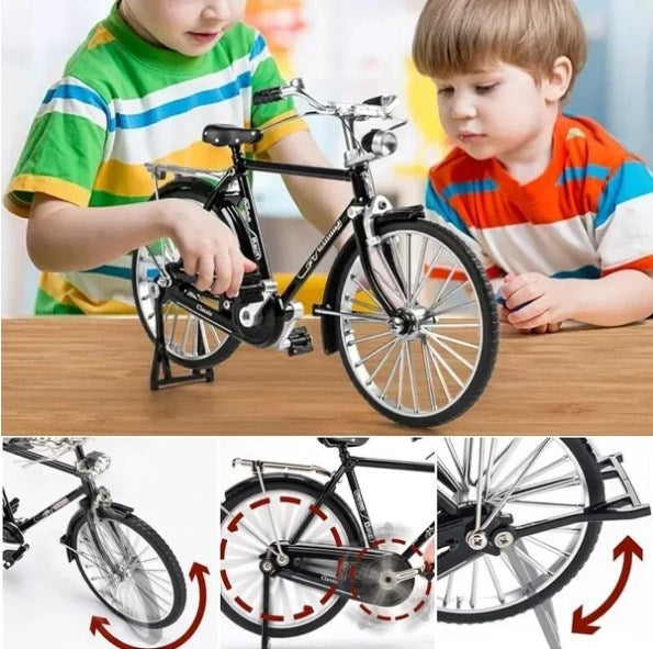 🚴 1:10 Szimulációs Mini DIY Retro Kerékpár Modell Dísz 🎁