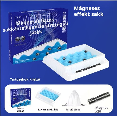 🔥🎁2025 Karácsonyi Továbbfejlesztett Mágneses Sakk (Logikai Tréning - Családoknak és Ünnepekre Alkalmas Játék)