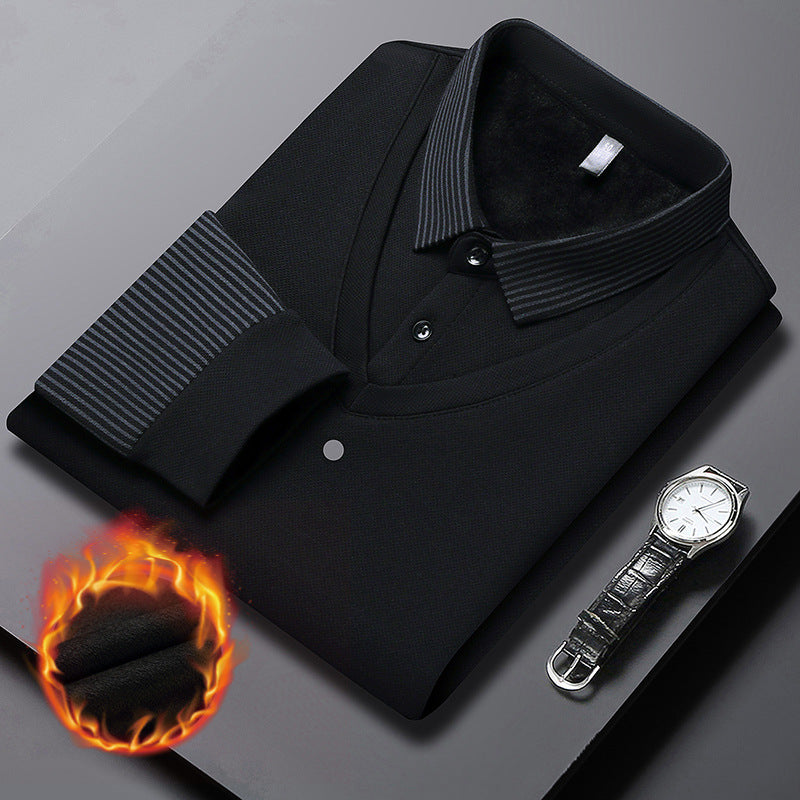 🔥👔Üzleti férfi stílus✨Férfi hajtókás Faux kétrészes kötött ing