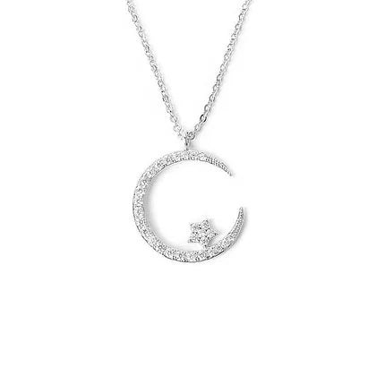 📦Ingyenes szállítás📦【Vásároljon 1 és kap 1 ingyen】💕Fényes éjszaka: Holdcsillag nyaklánc🌙