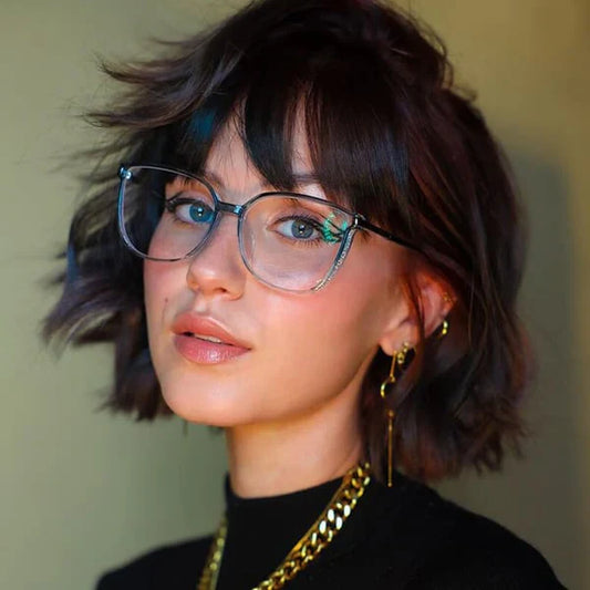 🔥👓Női hordozható, divatos, kék fény elleni olvasószemüveg
