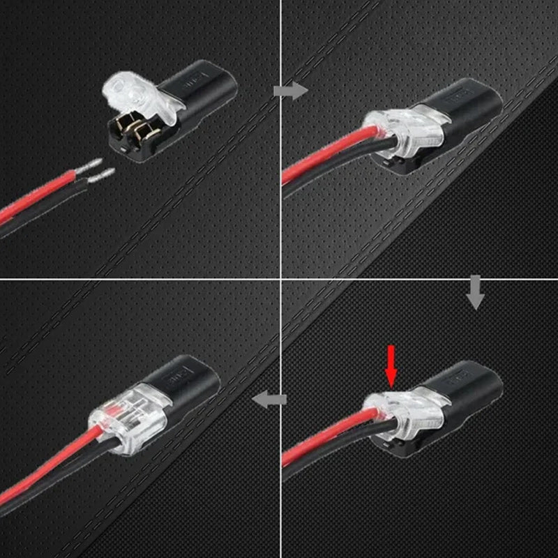 🔥⚡Kétvezetékes push-in csatlakozó reteszelő csattal