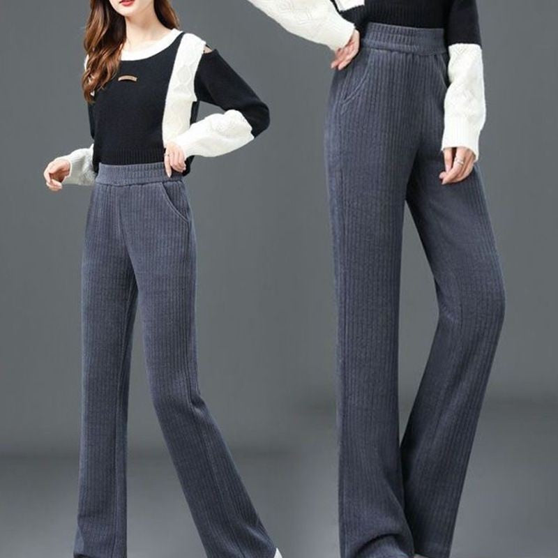 🔥👖Női Stretch szarvasbőr magas derekú nadrág