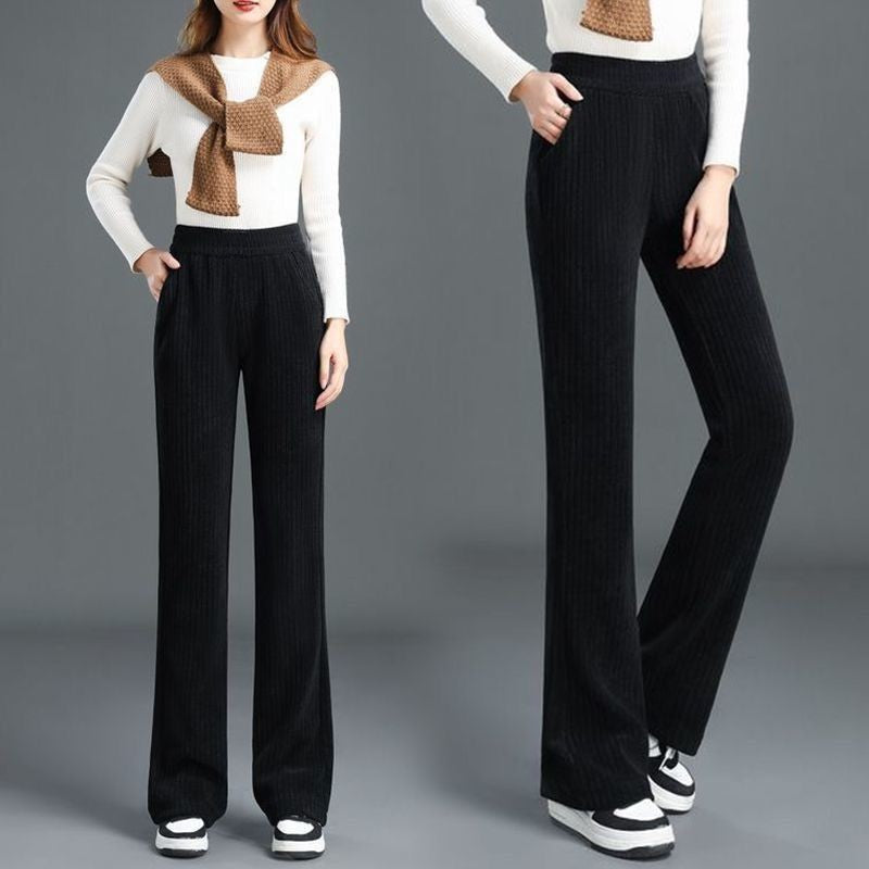 🔥👖Női Stretch szarvasbőr magas derekú nadrág