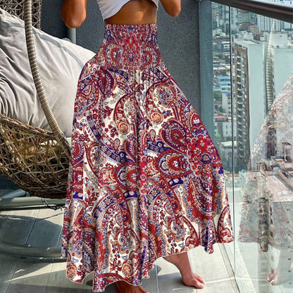 🔥👗2025 Új termékek🌸Női szoknya magas derékkal és nyomtatással