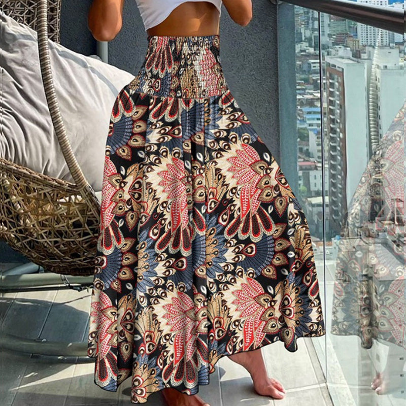 🔥👗2025 Új termékek🌸Női szoknya magas derékkal és nyomtatással