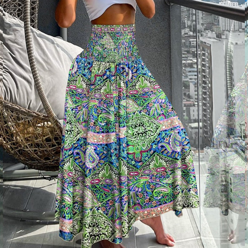 🔥👗2025 Új termékek🌸Női szoknya magas derékkal és nyomtatással