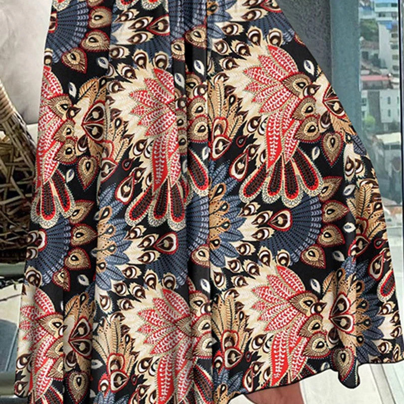 🔥👗2025 Új termékek🌸Női szoknya magas derékkal és nyomtatással