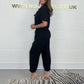 Női rövid ujjú többfunkciós Jumpsuit