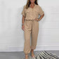 Női rövid ujjú többfunkciós Jumpsuit
