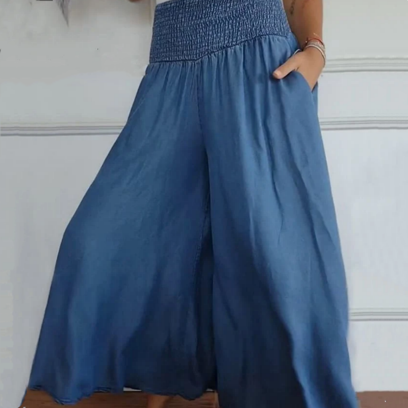 🔥👖【S-3XL】Női széles szárú, magas derekú farmer