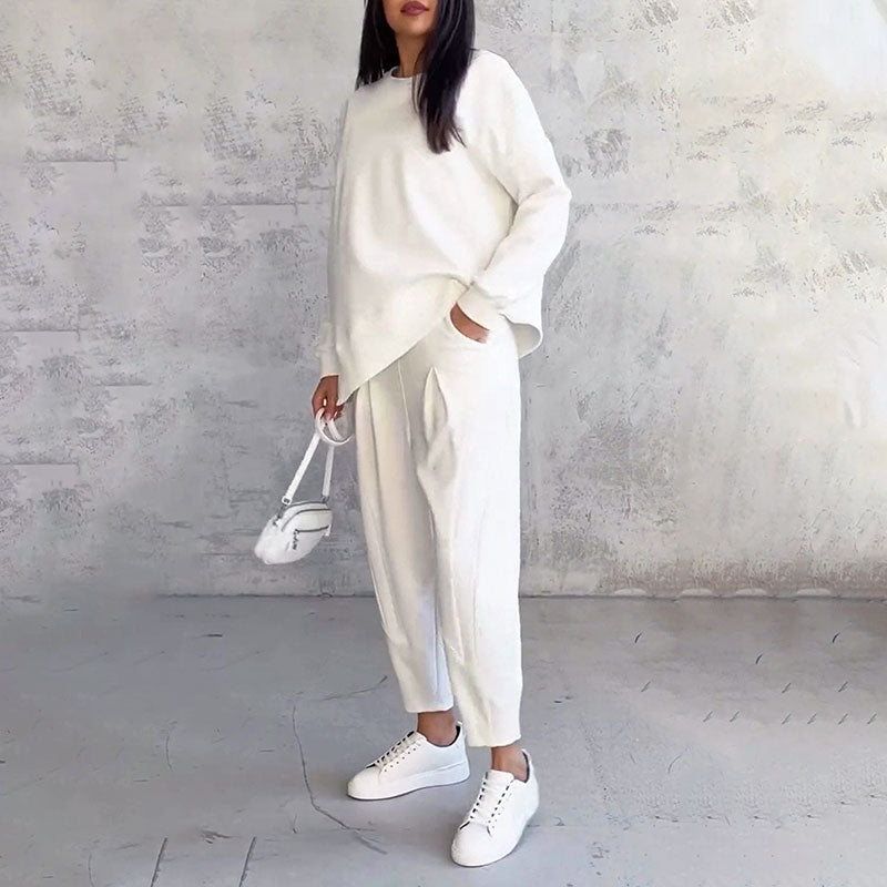 🔥👚👖Kerek nyakú hosszú ujjú kétrészes szett