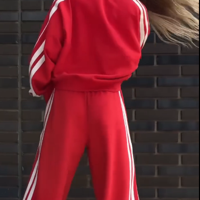 🔥👚👖V-nyakú pulóver és széles szárú nadrág 2 részes szett