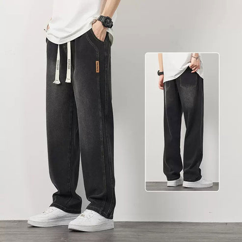 🔥👖Férfi laza egyenes farmerek