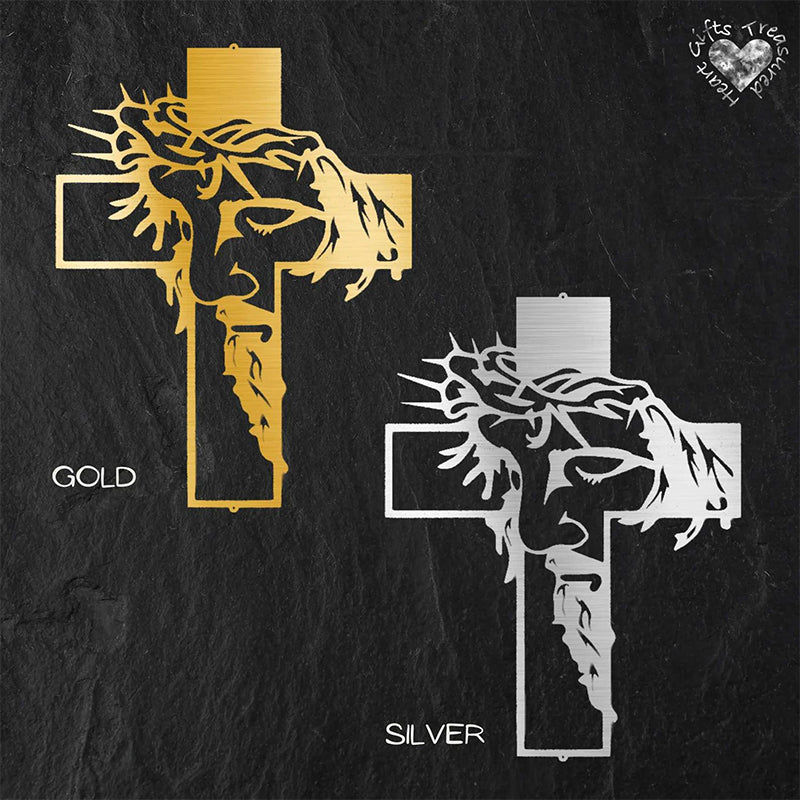 🔥✝️Jézus kereszt fém tábla Krisztus faldekoráció