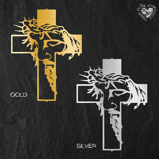🔥✝️Jézus kereszt fém tábla Krisztus faldekoráció