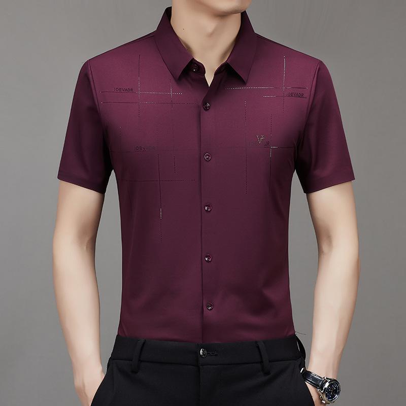 🔥👔Férfi Ice Silk Business ing💁‍♂️