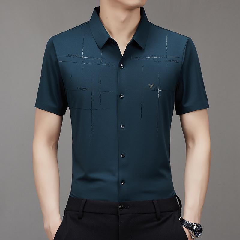 🔥👔Férfi Ice Silk Business ing💁‍♂️