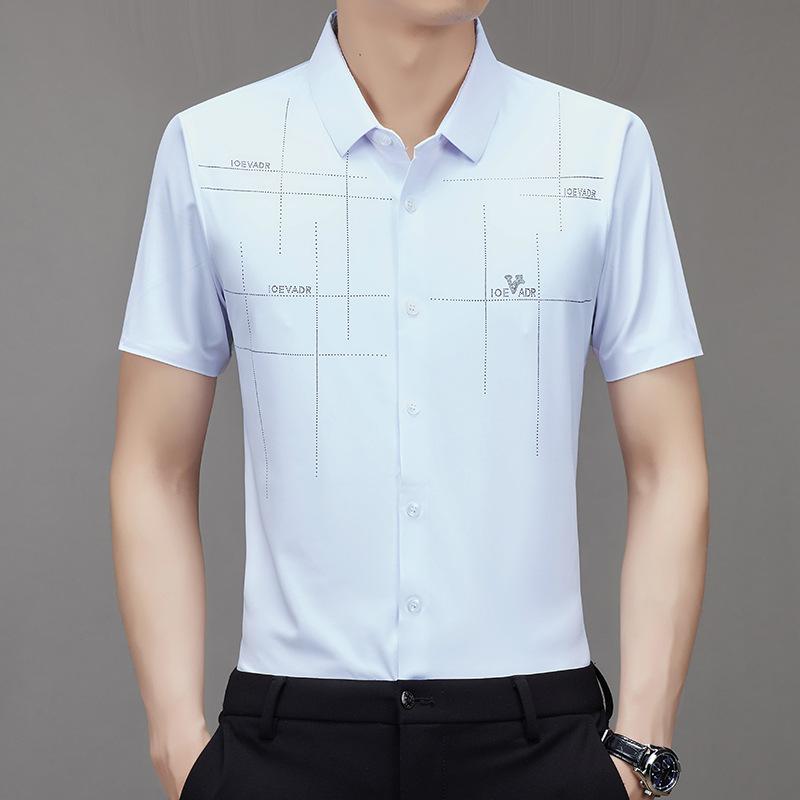 🔥👔Férfi Ice Silk Business ing💁‍♂️