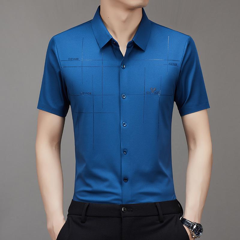 🔥👔Férfi Ice Silk Business ing💁‍♂️
