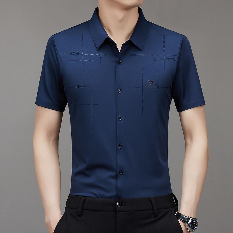 🔥👔Férfi Ice Silk Business ing💁‍♂️