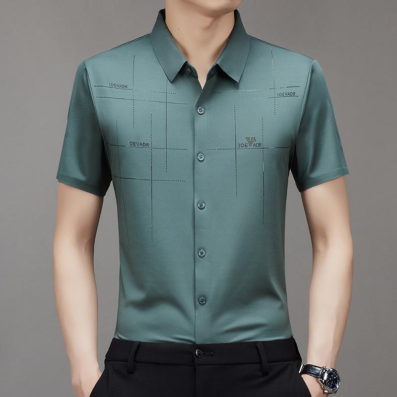🔥👔Férfi Ice Silk Business ing💁‍♂️