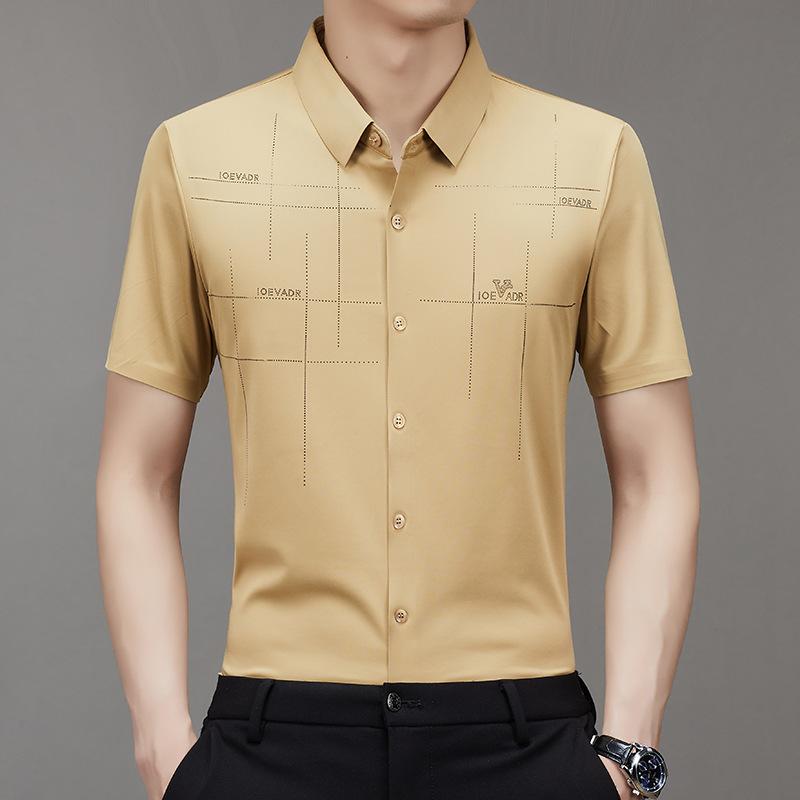 🔥👔Férfi Ice Silk Business ing💁‍♂️