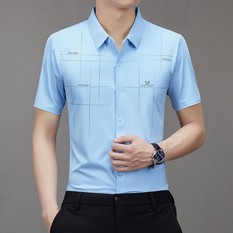 🔥👔Férfi Ice Silk Business ing💁‍♂️