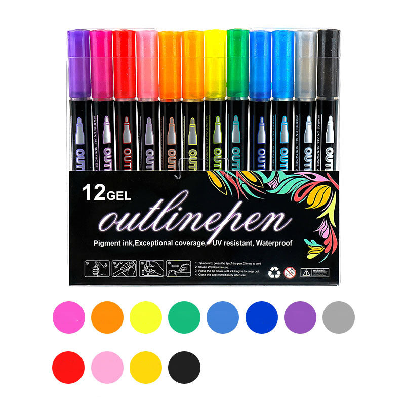 🎨🖌️ Színező Lightstick Graffiti Highlighter tollak✨
