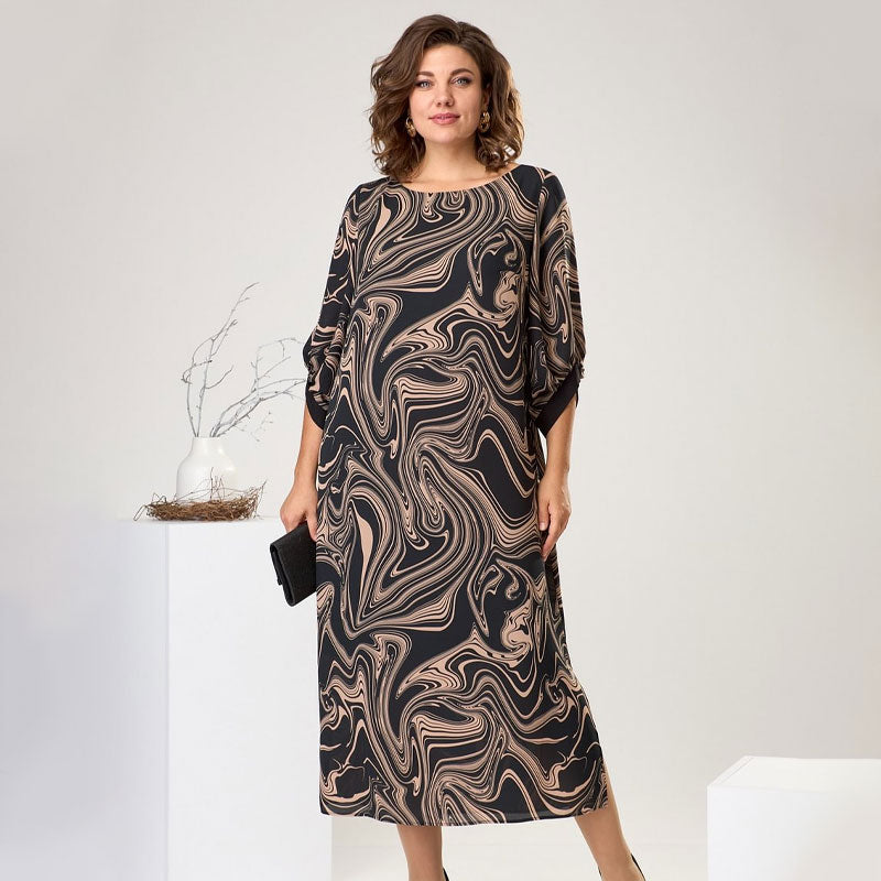 🔥👗【M-4XL】🌸 Márványozott prémium textúrájú ruhák