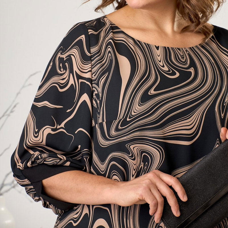 🔥👗【M-4XL】🌸 Márványozott prémium textúrájú ruhák