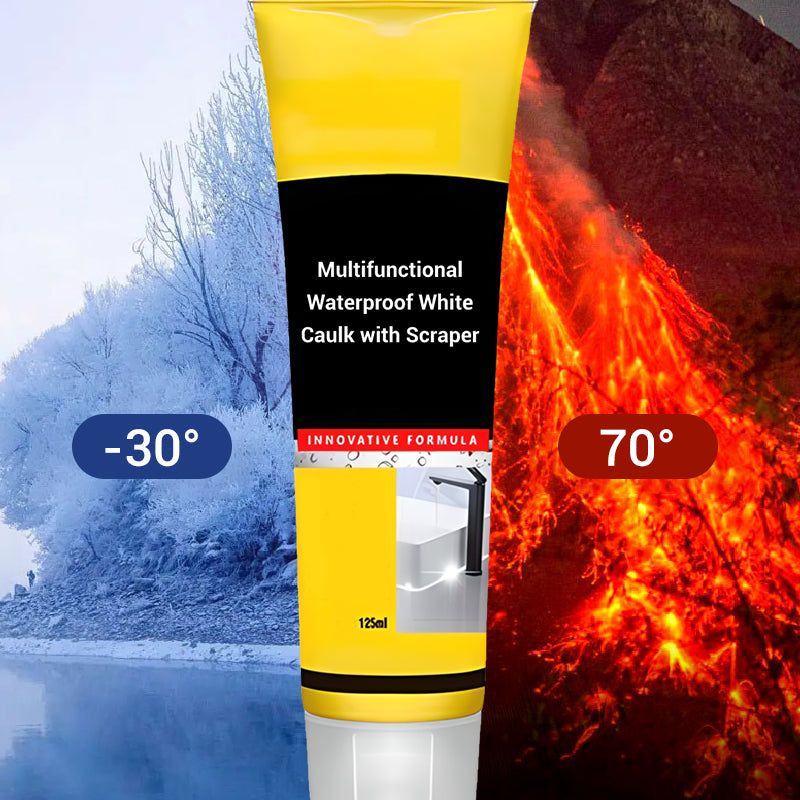 【🔥2+1 ingyenes】☔Többfunkciós vízálló fehér tömítőanyag kaparóval