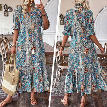 🌸2025 Elegáns boho ruhák virágos mintával