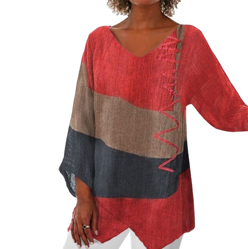 🔥👚【M-4XL】🌸Vintage nyomtatott hosszú ujjú póló
