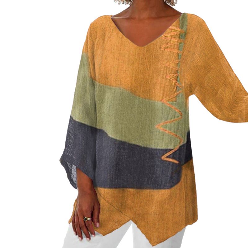 🔥👚【M-4XL】🌸Vintage nyomtatott hosszú ujjú póló