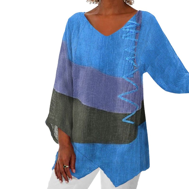 🔥👚【M-4XL】🌸Vintage nyomtatott hosszú ujjú póló