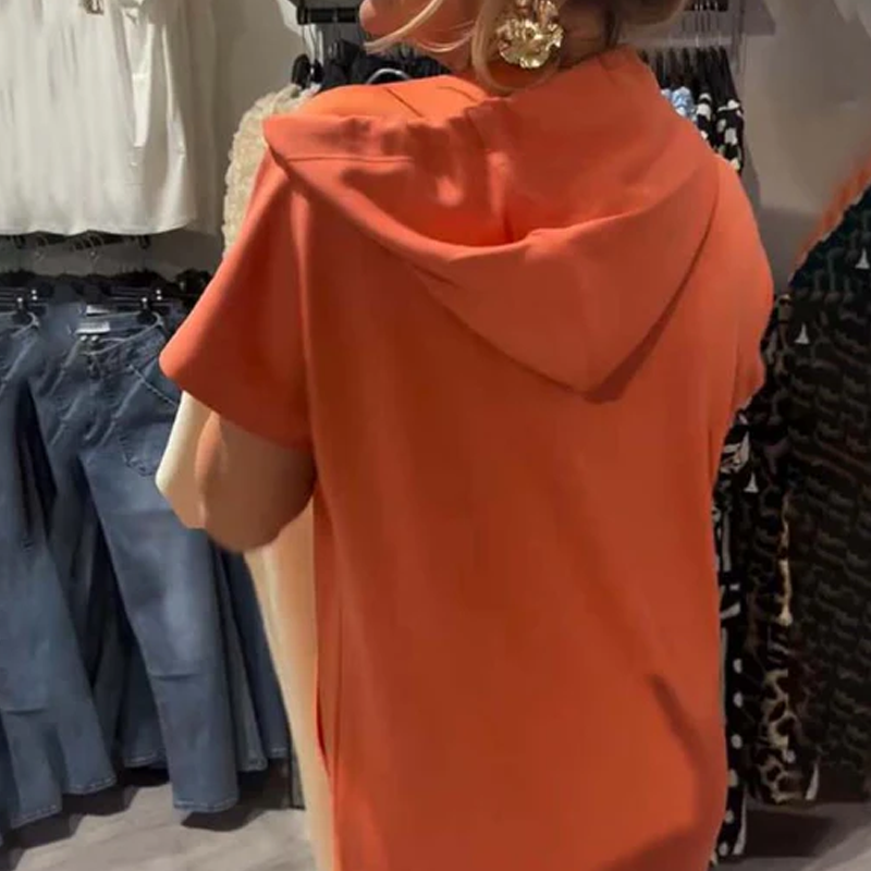 🔥👗【S-3XL】Női rövid ujjú kapucnis ruha