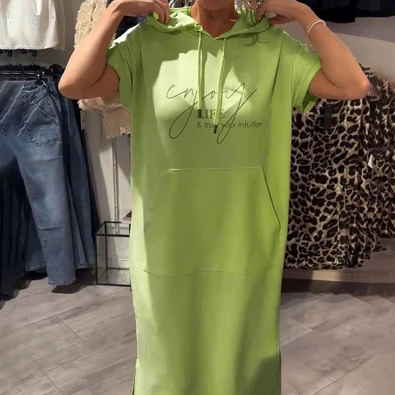 🔥👗【S-3XL】Női rövid ujjú kapucnis ruha