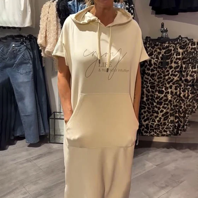 🔥👗【S-3XL】Női rövid ujjú kapucnis ruha