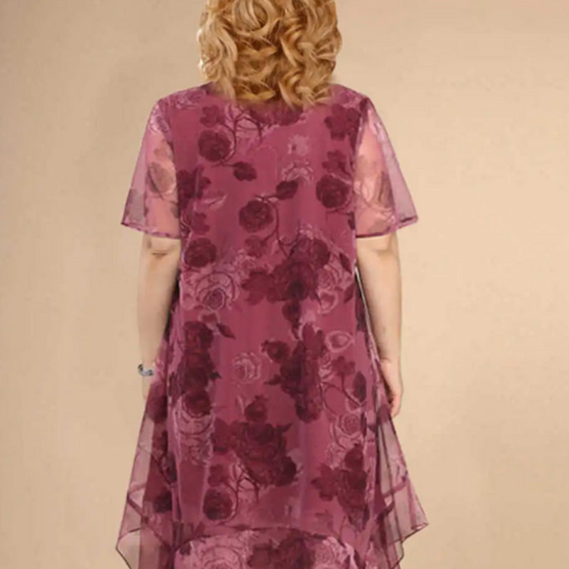 🔥👗Női elegáns alkalmi könnyű, nyomott ruha