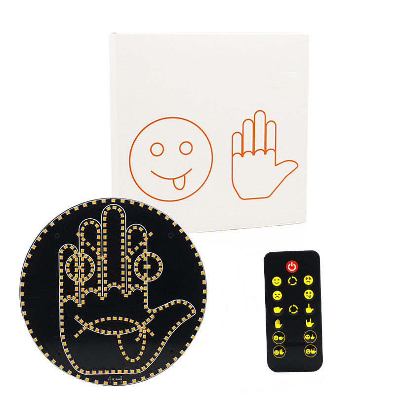 🔥🙌🚗 Kifejezés és Gesztus LED Tábla Fény Autó Hátsó Ablakhoz