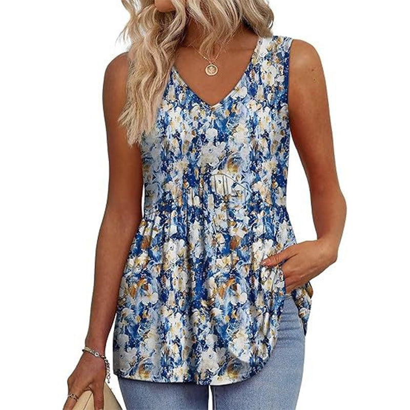 🔥👚Elegáns női ujjatlan V-nyakú felső