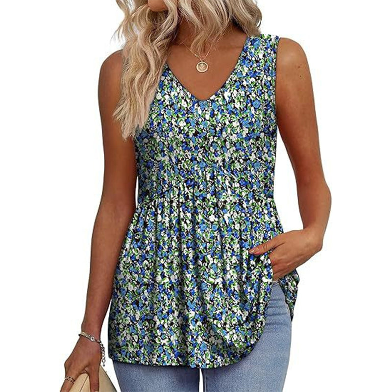 🔥👚Elegáns női ujjatlan V-nyakú felső